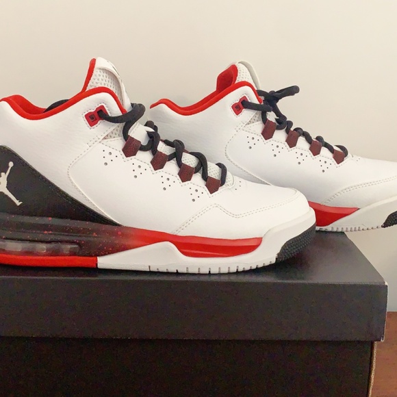 Jordan Flight origin 2 GS White-Black-GYM Red ( New) - Picture 4 of 9